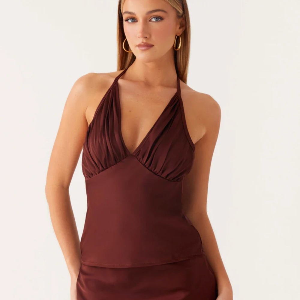 Peppermayo Chocolate Halter Chemise